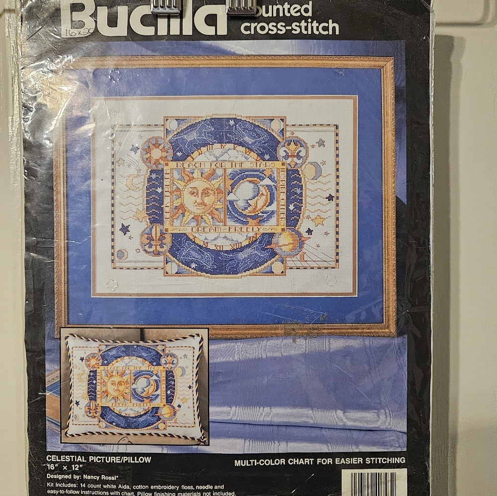 Bucilla Beautiful Celestial Counted Cross Stitch Charted Design Kit 1993 NIP